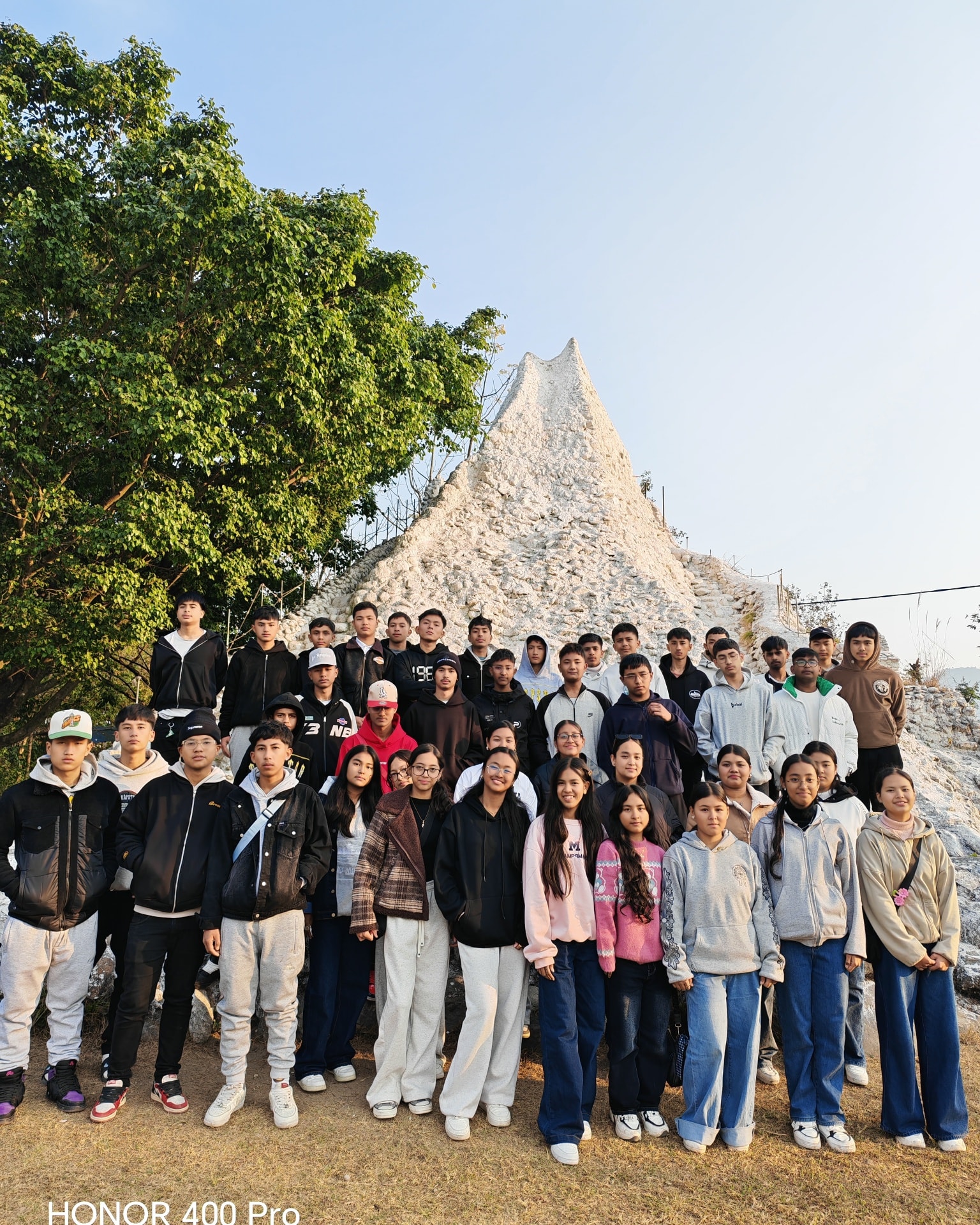 Students on sightseeing around Begnas Lake. Rowing to Taal Barahi was fun filled experience!!