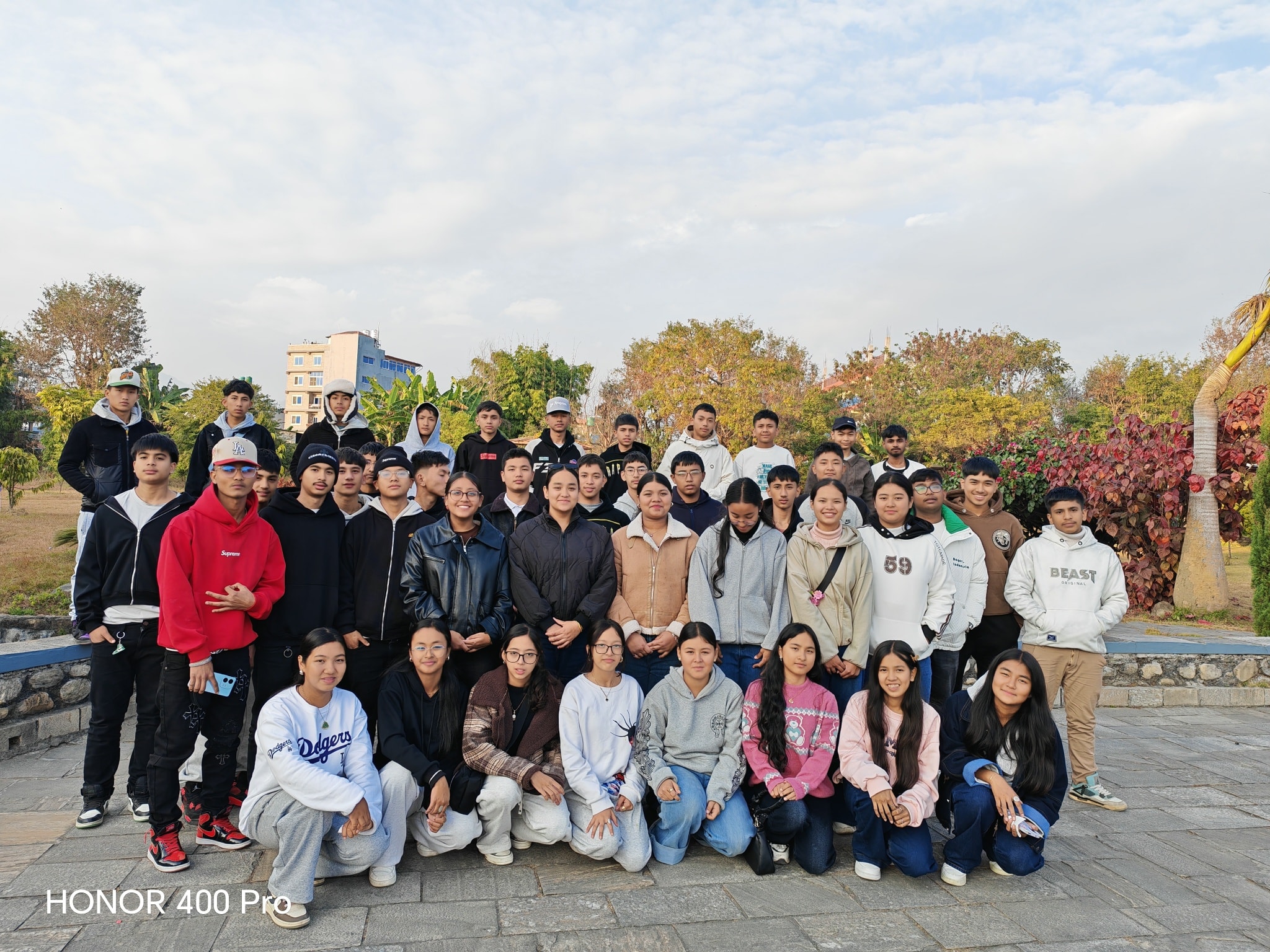 Students on sightseeing around Begnas Lake. Rowing to Taal Barahi was fun filled experience!!