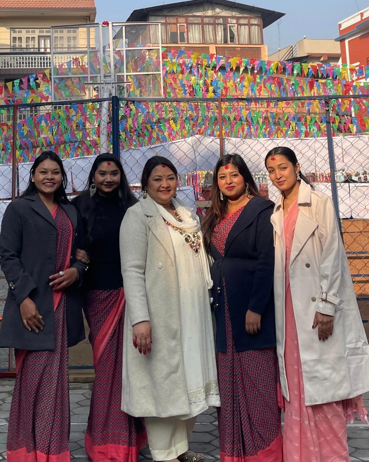 Teachers with Principal 