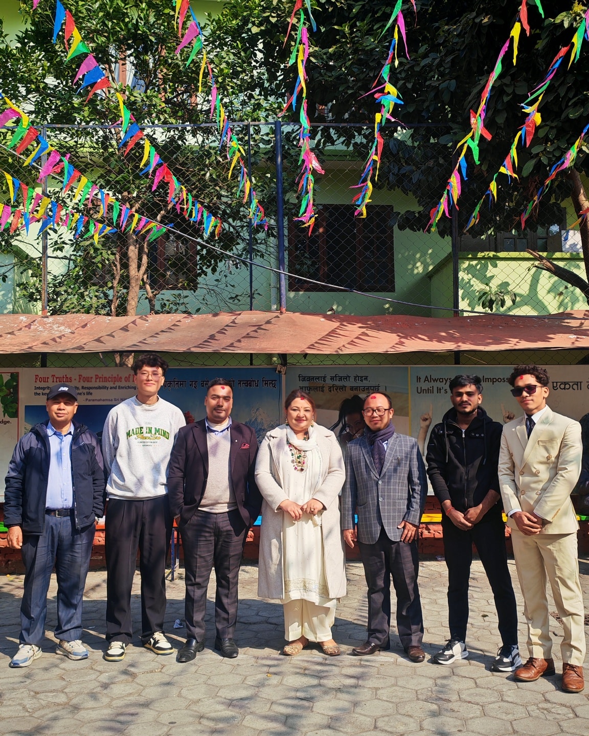 Teachers with Principal